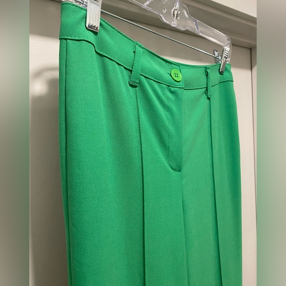 Busem Green High-Waist Pleated Trousers Pants - L - Picture 5 of 14